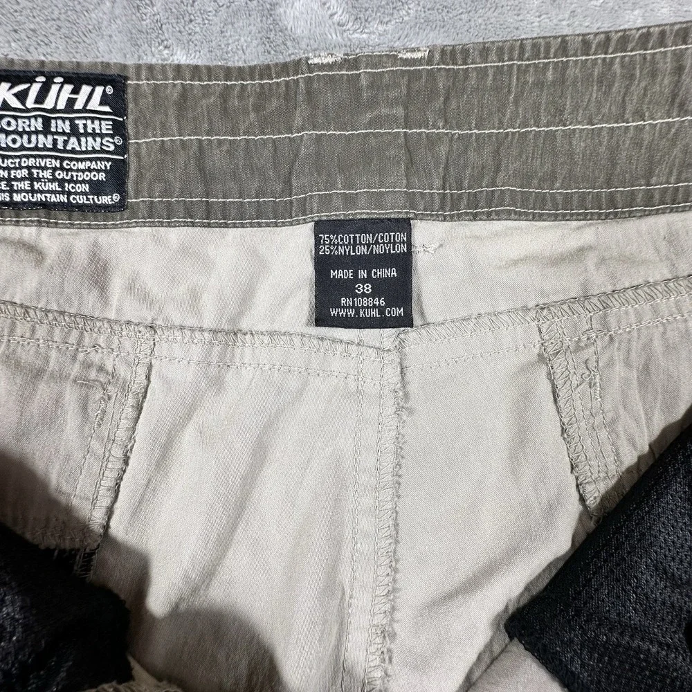 Kuhl Renegade Performance Shorts Men 38 Brown Canvas Hiking Climbing Utility 11